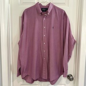 Ralph Lauren Blake Plaid Long Sleeve Button Up Dress Shirt Men XL Pony Cotton